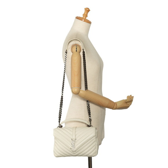 Authentic Yves Saint Laurent Chevron Monogram Medium College Bag - Picture 11 of 11